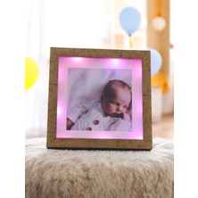 Işıklı Resim Çerçevesi-Fotoğraf Çerçevesi-Bebek Odası Çerçevesi-Çocuk Odası Çerçeve -Hediyelik Eşya - Hediye - Sevgililer Günü Hediyesi - Ev Aksesuarı - Ev Dekor Ürünleri