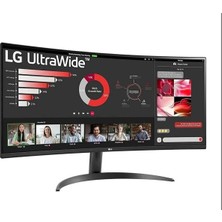 Lg 34" 34WR55QC-B Curved Monitör 5ms Siyah  3440X1440, Dp, Hdmı, Usb-C, 100Hz, Freesync, Vesa