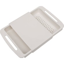 Woodhub Çok Amaçlı Kesme Tahtası - Kesim Panosu Beyaz