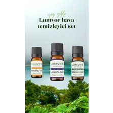 Lumvor Hava Temizleyici Uçucu Yağı 30 ml 3'lü Set %100 Saf Ve Doğal (ESSENTİAL OİL) Aromaterapi