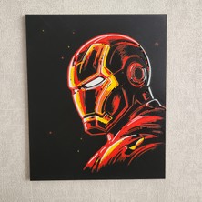 Altındal Home Iron Man’ın Şık Kabartmalı 3D Tablosu 3D Renkli Tablo + Stand  Dekor Dekorasyon