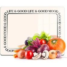 Woodhub Cam Kesme Tahtası ve Sunumluk Good Life 20 X 30 cm