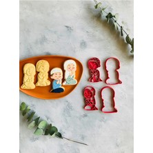 Dua Eden Kız ve Erkek 2'li Set (Desen ve Çerçeve ile 4 Parça) Hamur Şekillendirici / Karışık Renk