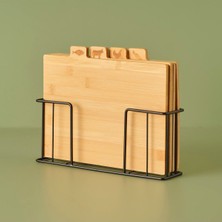 Woodhub Curvi Bambu 4'lü Kesme Tahtası Seti Naturel (28X20X7 Cm)
