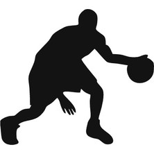İglii Basketbolcu Siyah Metal Tablo, Ev Ofis Tablosu