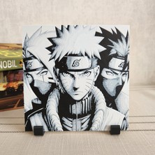 Altındal Home Naruto Uzumaki ve Arkadaşları Kabartmalı 3D Renkli Tablo + Stand  Dekor Dekorasyon