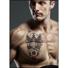 Stone Family Gerçekçi Geçici Kanatlı Karışık Dövme Tattoo