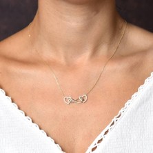 Çelikoğlu Kuyumculuk 8 Ayar Altın  Iki Kalp Arasında Sonsuzluk  Kolye1,68 gr