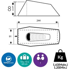 Trimm Solo 1 Kişilik 4 Mevsim Ultralight Çadır