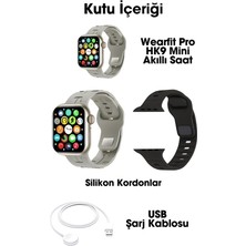 Hk9 Mini Plus 41MM Amoled Ekran Titanyum Case Çift Kordonlu Akıllı Saat