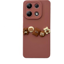 DEİLMİ Xiaomi Redmi Note 13 4g Kılıf 3D M Bear Kamera Korumalı Silikon Kapak