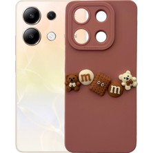 DEİLMİ Xiaomi Redmi Note 13 4g Kılıf 3D M Bear Kamera Korumalı Silikon Kapak