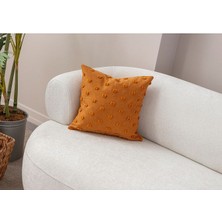 Bugi Home Collection Dekoratif Puantiye Keten Kumaşlı Kırlent Kılıfı 43X43