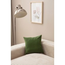 Bugi Home Collection Tek Renk Tekli Kırlent Kılıfı Yeşil Rengi 43X43