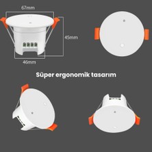 Novato Zigbee Tuya 24 Ghz Röle Çıkışlı Tavan Tipi İnsan Varlığı Sensörü