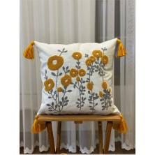 Bugi Home Collection 2'li Punch Işlemeli Nakışlı Panç Dekoratif Kırlent Kılıfı