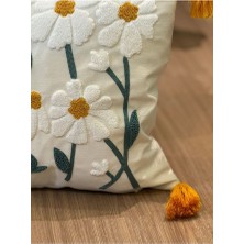 Bugi Home Collection 2'li Punch Işlemeli Nakışlı Panç Dekoratif Kırlent Kılıfı