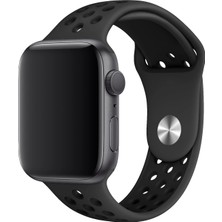Lopard Apple Watch Uyumlu 46MM 10.nesil Delikli Kordon Yeni Seri 2024 Krd-02 Silikon Strap
