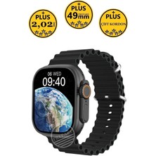 Watch 8 Ultra Plus Pro 49MM 2,02INÇ Çift Kordon Nfc Konuşma Özellikli Ios Android Uyumlu Akıllı Saa