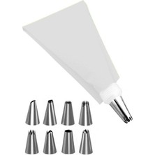 Krema Sıkma Pasta Süsleme Torbası 9 Farklı Uç