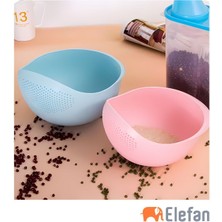 Elefan 1 Ergonomik Tasarımlı Çok Amaçlı Pirinç  Süzgeci -Pembe Plastik