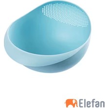 Elefan 1 Ergonomik Tasarımlı Çok Amaçlı Pirinç  Süzgeci -Pembe Plastik