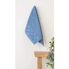 4'lü Harem %100 Doğal Pamuklu Misafir Banyo / Mutfak Havlu Seti - 30X50 cm Lacivert