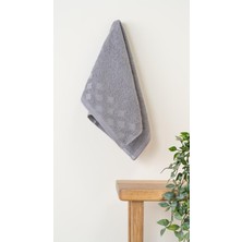 4'lü Harem %100 Doğal Pamuklu Misafir Banyo / Mutfak Havlu Seti - 30X50 cm Antrasit
