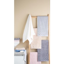4'lü Harem %100 Doğal Pamuklu Misafir Banyo / Mutfak Havlu Seti - 30X50 cm Antrasit
