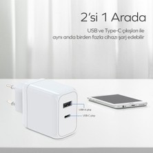 Deji Gan 45W Type-C Pd ve USB Süper Hızlı Şarj Aleti, 1.2m 60W Type-C Kablo