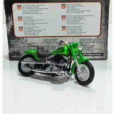 Maisto 1:18 2000 H. D Flstf Street Green Motosiklet