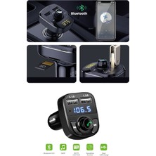 Mg Store Araç Aksesuar Seti Bluetooth Fm Transmitter Oto Şarj Soketi Ve Mıknatıslı Telefon Tutucu