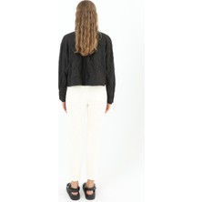 Deseo Boutique Kadın Cep Detayı Payetli Uzun Kollu Gömlek