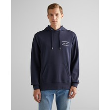 Gant Erkek Lacivert Regular Fit Kapüşonlu Logolu Sweatshirt 2015070.433