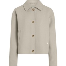 Calvin Klein Jeans Standart Taş Kadın Ceket Short Yün Blend Jacket