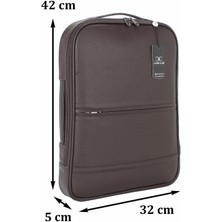 Fonsiyonel Hem Laptop Hem Sırt Çantası Case Club 15,6 Inç Kahve