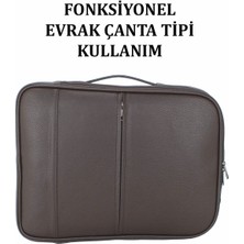 Fonsiyonel Hem Laptop Hem Sırt Çantası Case Club 15,6 Inç Kahve