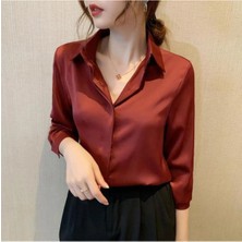 Boby Silk - %100 Ipek Kadın Gömlek - Tam Kalıp Pensli