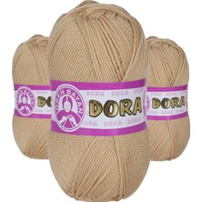 Dora 3 Adet Dora El Örgü Ipi Yünü 100 gr 114 Bej