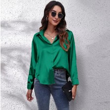 Boby Silk - %100 Ipek Kadın Gömlek - Tam Kalıp Pensli