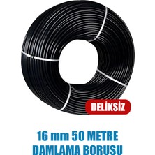 16 mm Damlama Borusu 50 Metre Deliksiz Damla Sulama Hortumu Sulama Sistemi