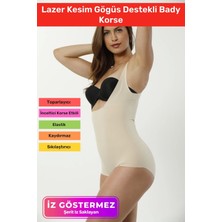 2 Beden Küçülten Iz Göstermeyen Kaymaz Toparlayıcı Kadın Lazer Kesim Gögüs Destekli Bady Korse