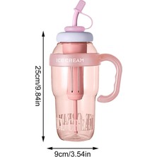 She Life Su Şişesi 44OZ/1300ML Saplı ve Pipetli Spor Dış Mekan Su Şişesi, Su Içecekleri, Spor, Seyahat, Araba ve Okul Için Uygundur (Yurt Dışından)