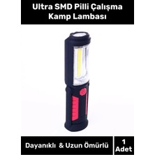 Carlburn Deluxe Seri Beyaz Aydınlatma Kauçuk Mıknatıslı Ultra Smd Pilli Çalışma Kamp Lambası