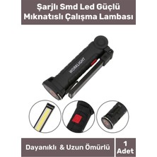 Carlburn Premium Seri 3 Modlu Beyaz Gün Işığı Mıknatıslı Şarjlı Smd LED Güçlü Mıknatıslı Çalışma Lambası