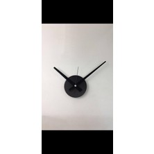 Mediterian 3D DIY Duvar Saati Seti, Siyah Mat, Modern Stil, Yuvarlak Tasarım
