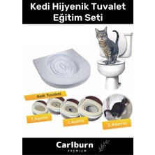 Carlburn Özel Üretim Klozet Alıştırma Kapağı Kum Kabı Wc Yavru Yetişkin Kedi Hijyenik Tuvalet Eğitim Seti