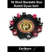 Carlburn Özel Üretim 16 Shot Bardaklı Eğlence Parti Casino Yılbaşı Alkol Rus Ruleti Tekila Içki Evde Oyun Set