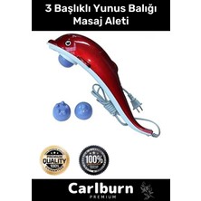 Carlburn Premium Kolay Kullanım Zindelik Rahatlatıcı Boyun Sırt Tüm Vücut 3 Başlıklı Yunus Balığı Masaj Aleti