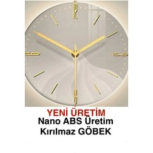 Mediterian Modern lacivert metal duvar saati, 50x90 cm, quartz mekanizma ile şık tasarım